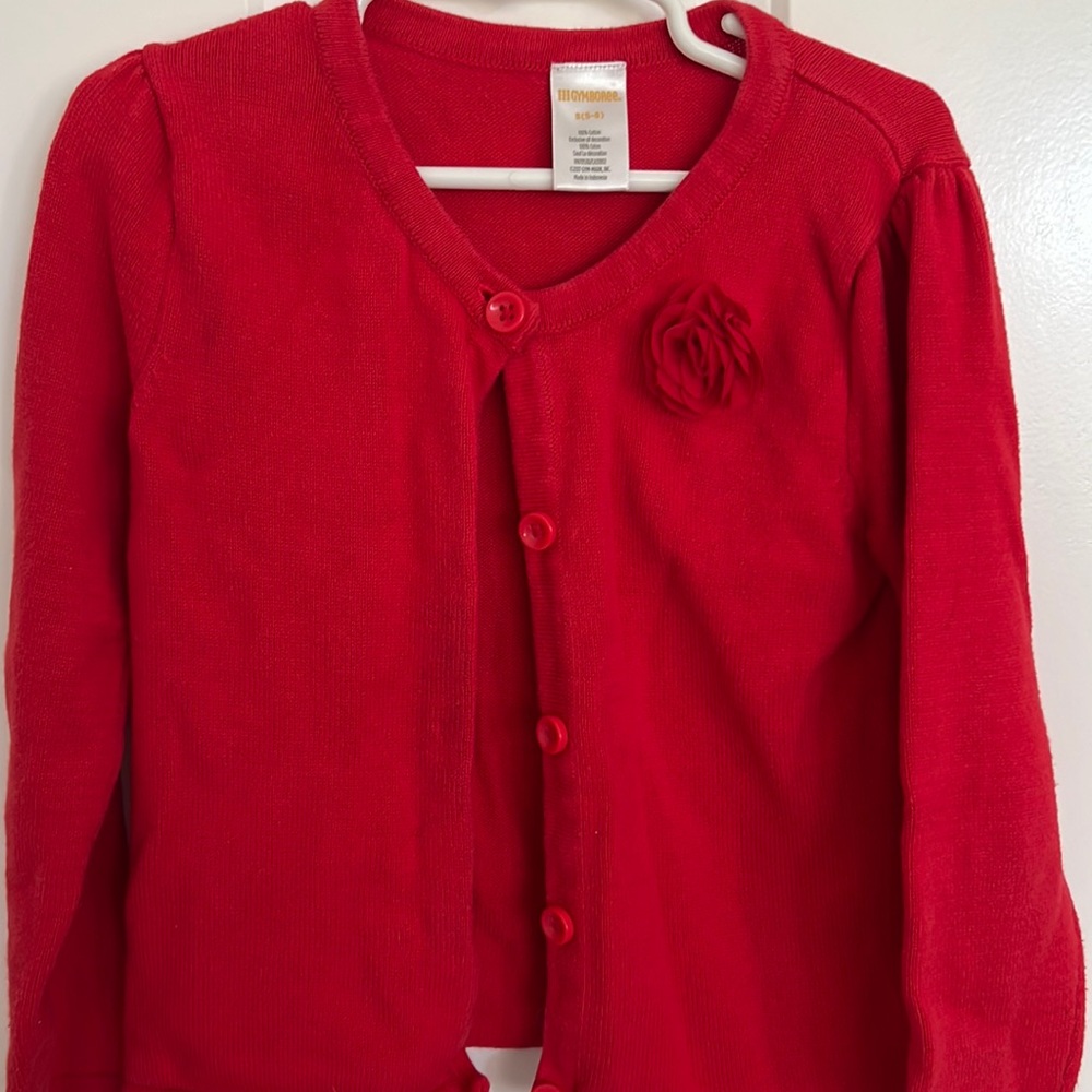 Red Gymboree Cardigan Size 5-6 (small)